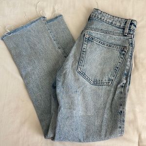 Light wash high waisted jeans